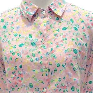 Lilly Pulitzer Sea View Button Down Urchin Pink